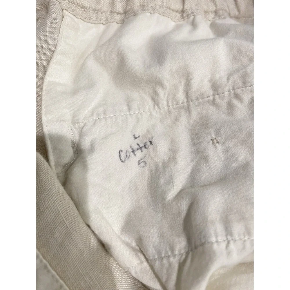 Tommy Bahama Relax Men's Large 100% Linen Pants Beige Drawstring Beach Coastal